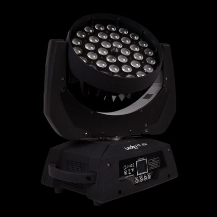 Testa Mobile Wash LED 36x15W RGBW-A-UV su Sfondo Nero