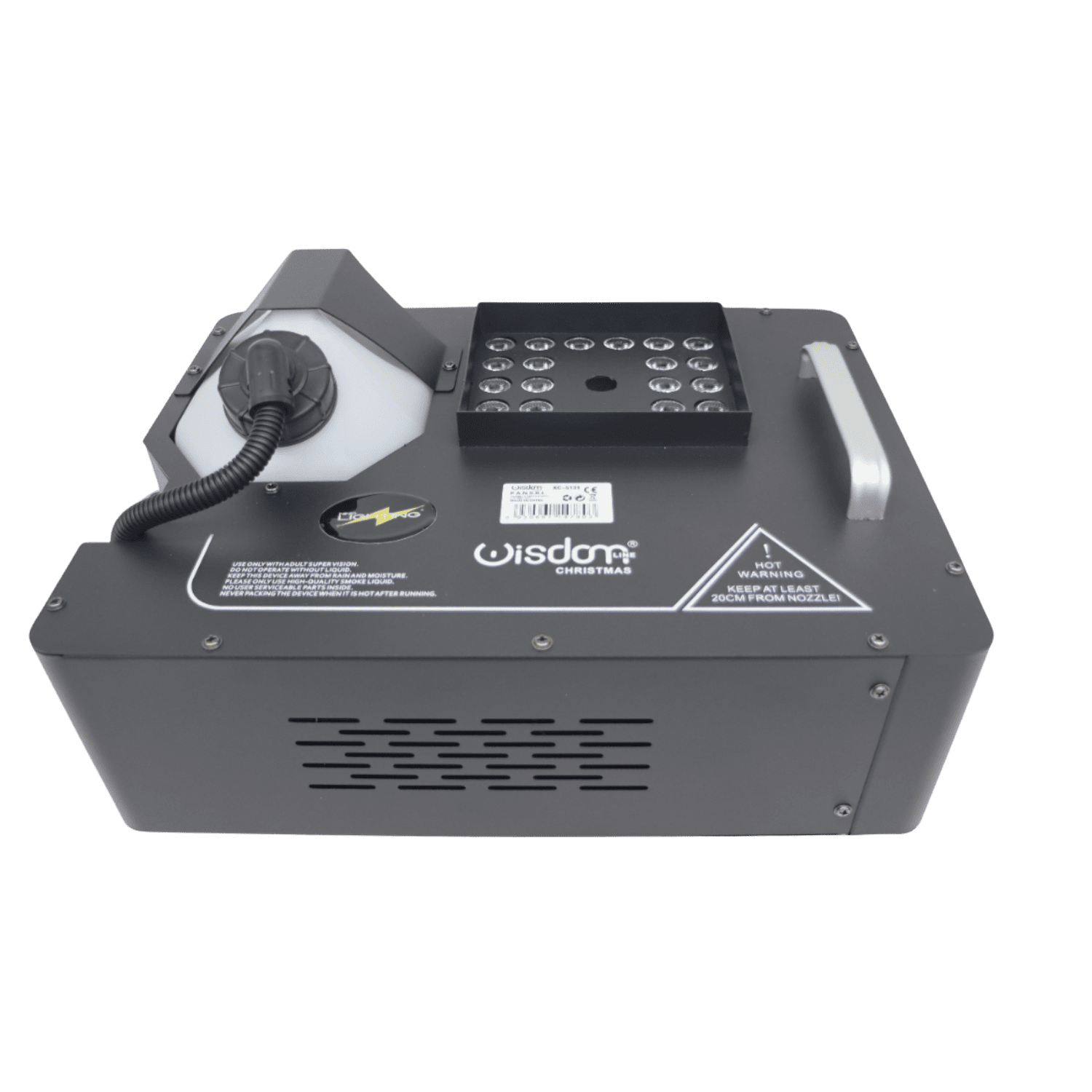Macchina Del Fumo LED RGB 1500W A Getto Verticale Con Telecomando WISDOM 1 Macchina Del Fumo LED RGB 1500W A Getto Verticale Con Telecomando WISDOM 1