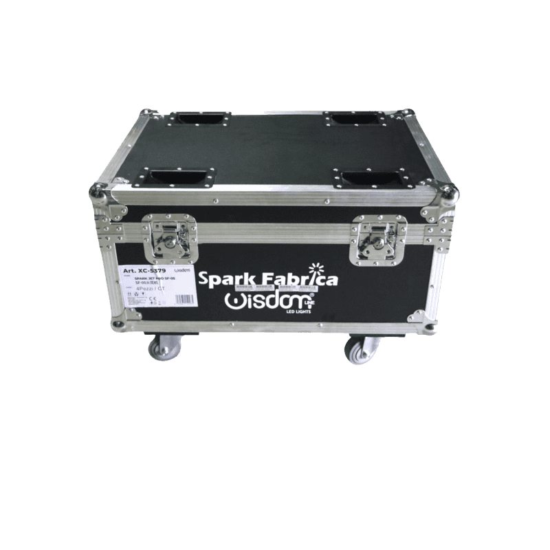 Baule Flight Case VUOTO per trasporto di 4x spark a scintille fredda SF 05 500W B STOCK